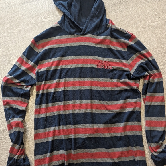 Send Memes Long Sleeve Hooded Tee, L - Picture 2 of 4